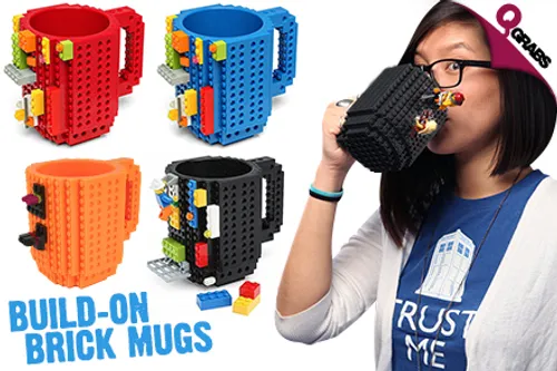 For QR29 Feel Like Bob The Builder with Lego Bricks Coffee Mugs - Choose from 4 Colors! (QR59 Value)